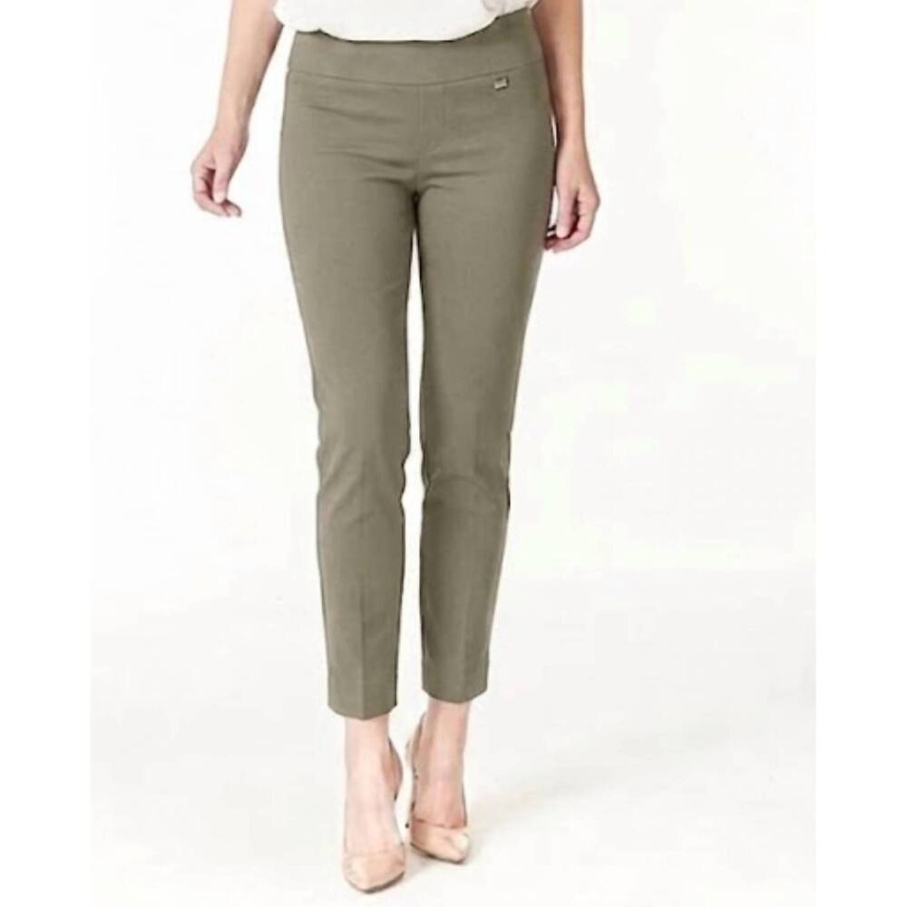 NEW SLIMSATION BY MULTIPLES close to me pull on pants in green